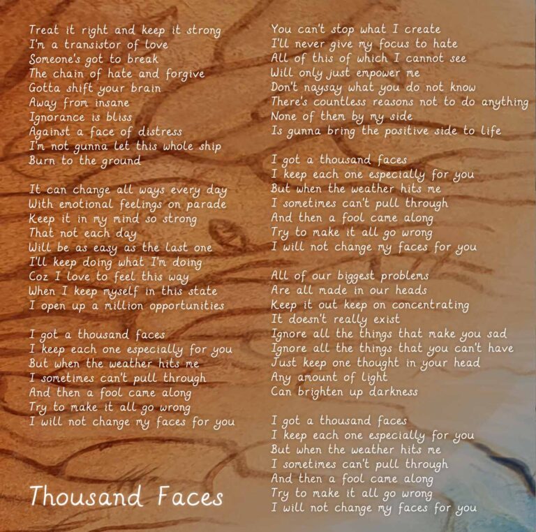 Thousand Faces Lyrics
